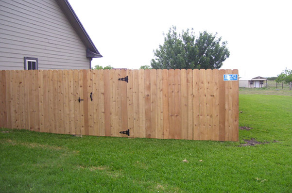 Outdoor wood fence in Corpus Christi, TX