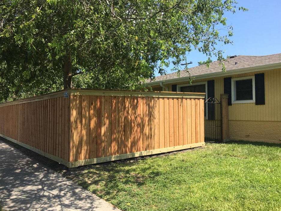 Outdoor wood fence in Corpus Christi, TX