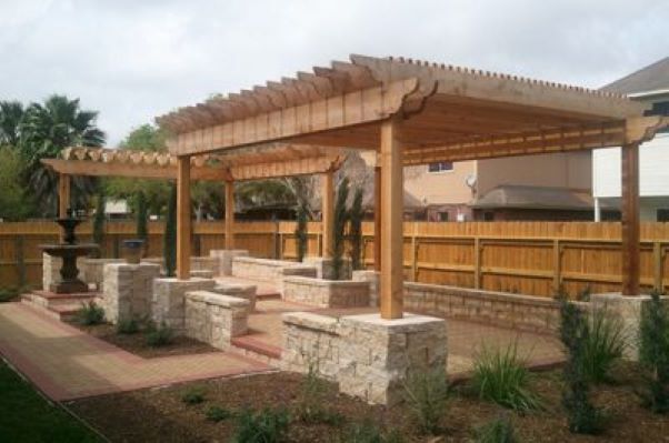 Wood patio cover