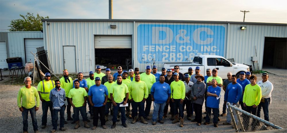 D&C Fence employee group photo