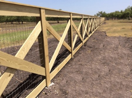 Wood Ranch Style Fence in Corpus Christi, Texas