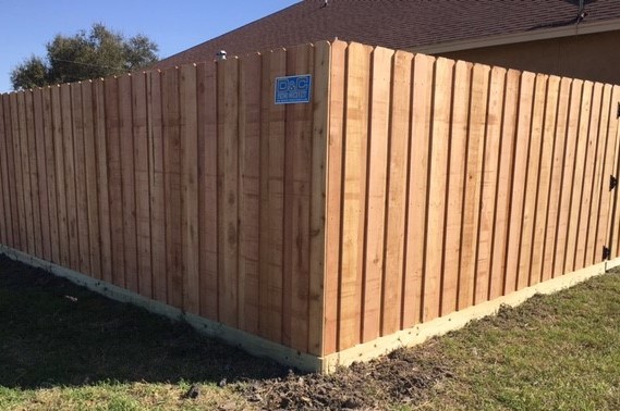 Outdoor wood fence in Corpus Christi, TX